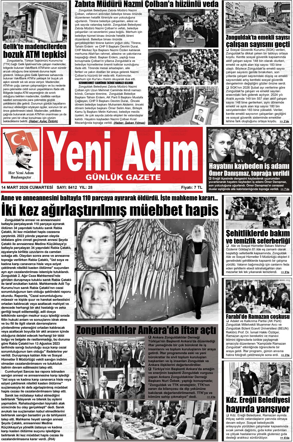 Zonguldak Yeniadim 14.03.2026