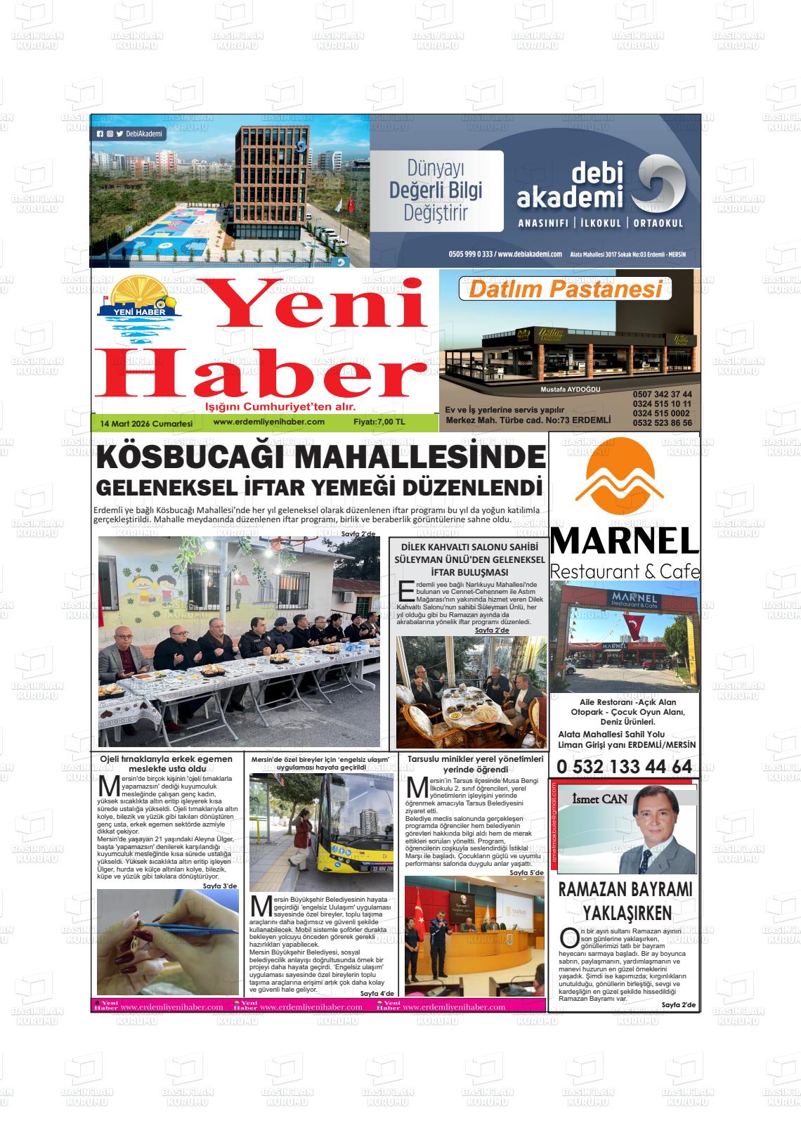 Konya Yenihaber 14.03.2026