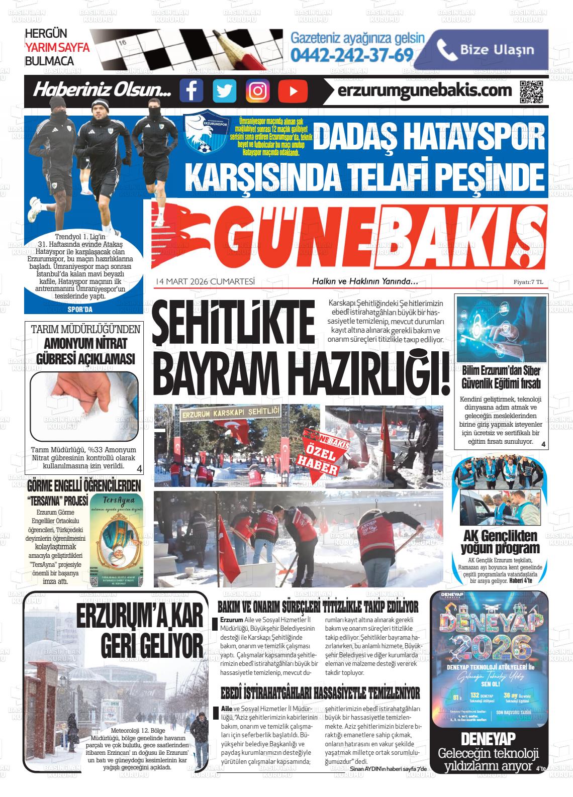 Erzurum Yenikusak 14.03.2026