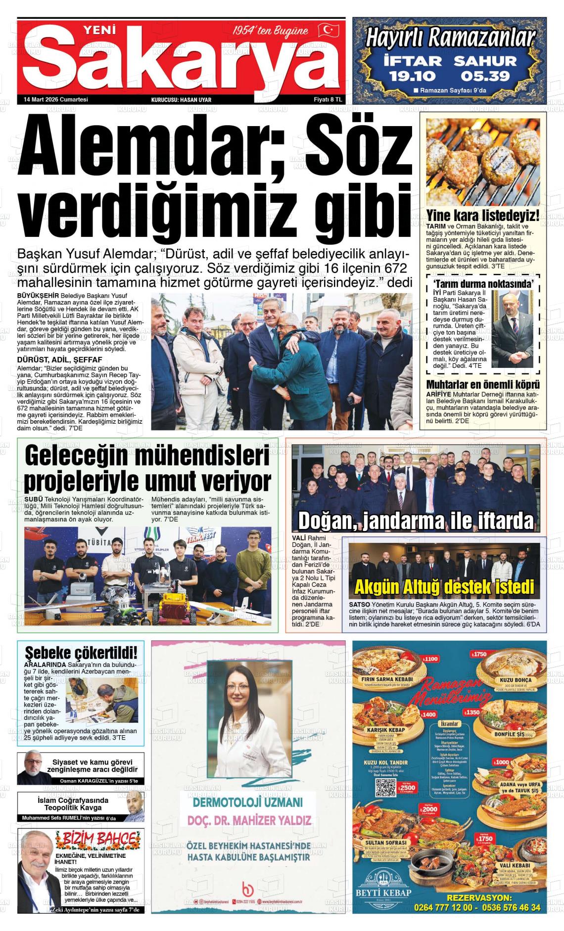 Sakarya Yeni 14.03.2026