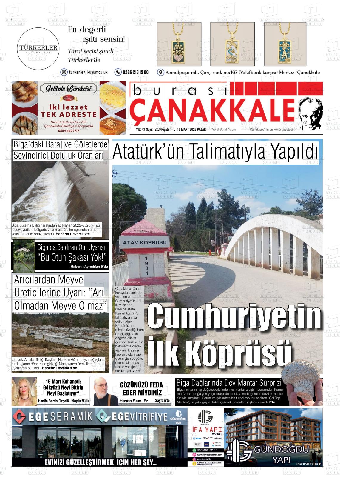 Canakkale Burasi 15.03.2026