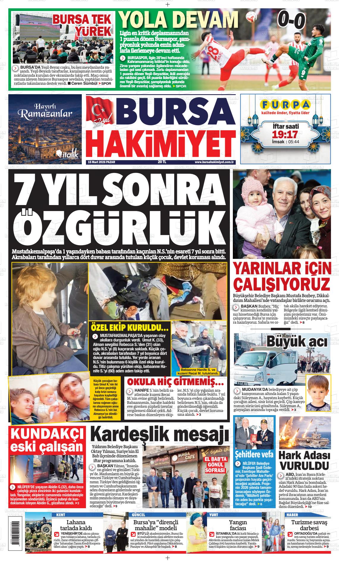 Bursa Hakimiyet 15.03.2026