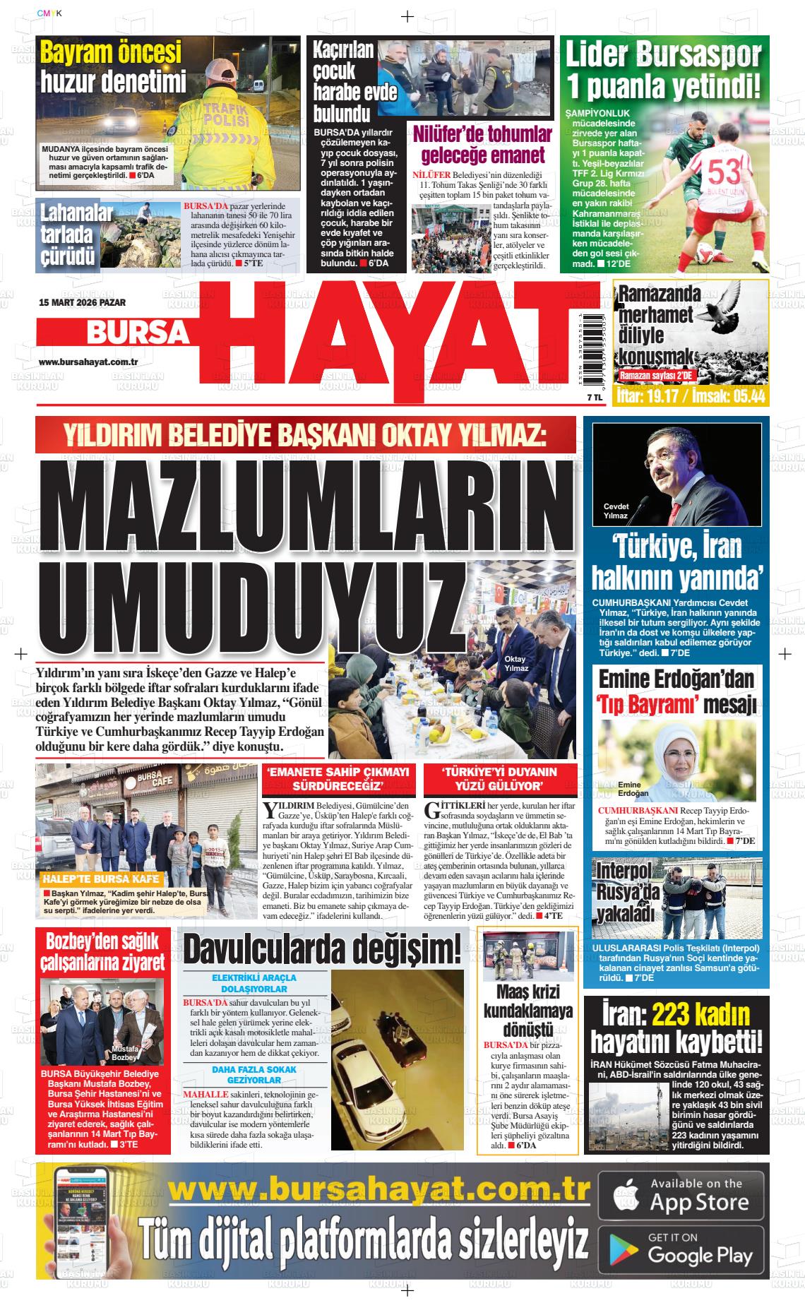 Bursa Hayat 15.03.2026