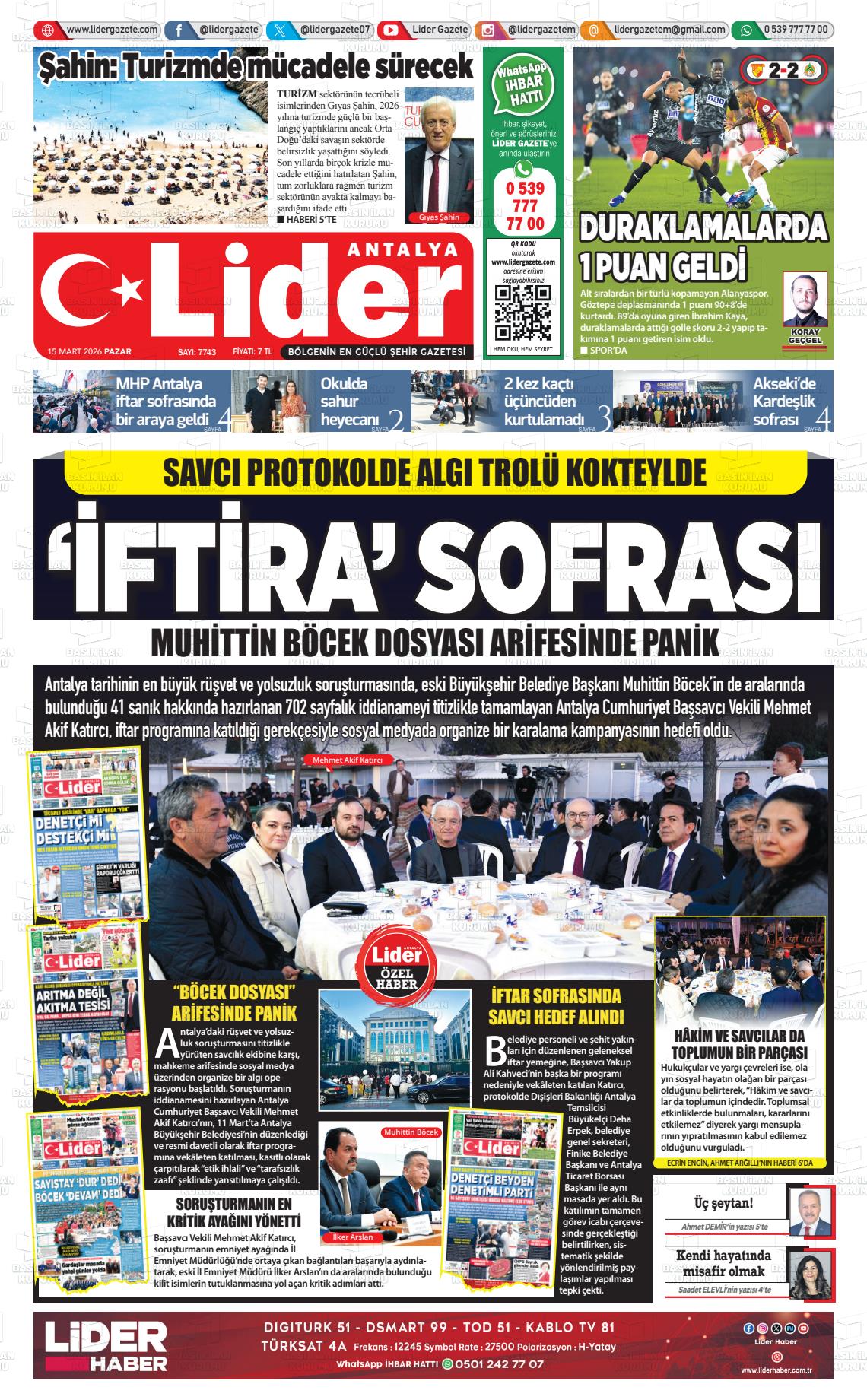 Antalya Gazetebir 15.03.2026