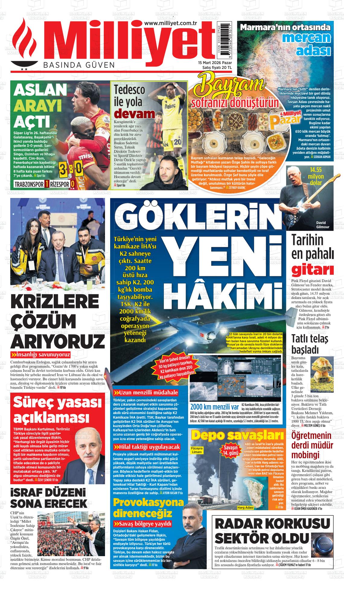 Milliyet Gazetesi 15.03.2026
