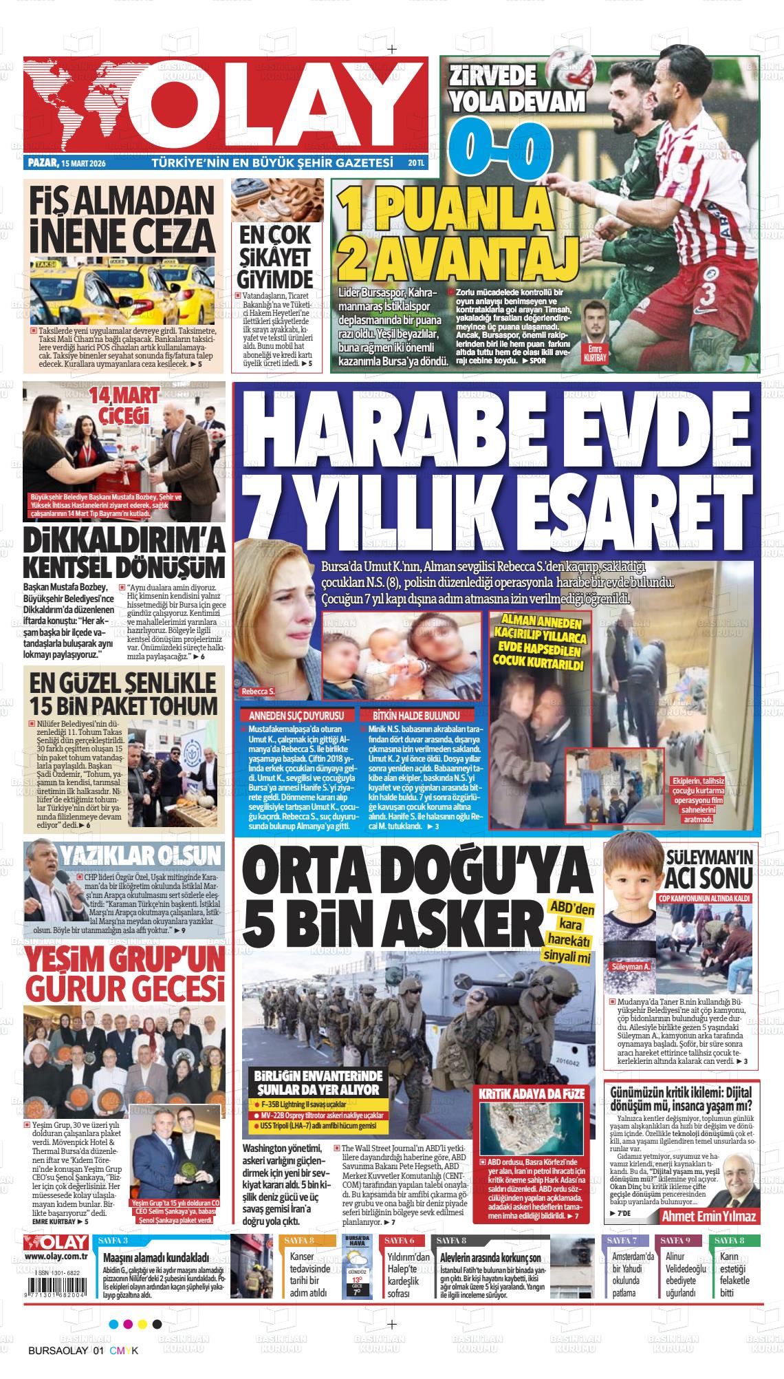 Hatay Olay 15.03.2026