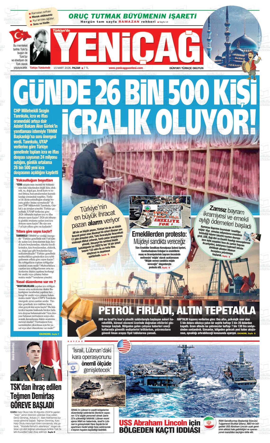 Istanbul Turkiyedeyenicag 15.03.2026