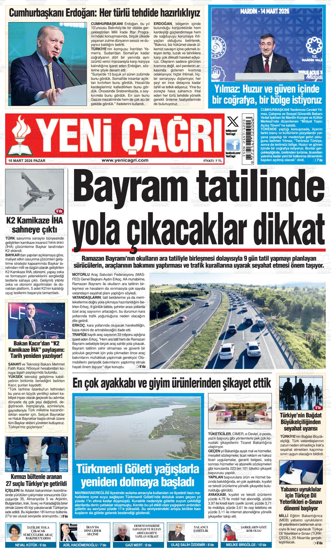 Istanbul Yenicagri 15.03.2026