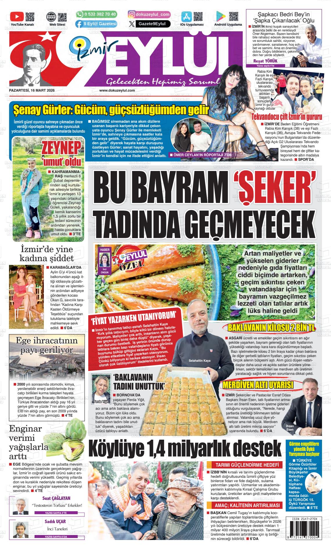 Izmir 9 Eylul 16.03.2026