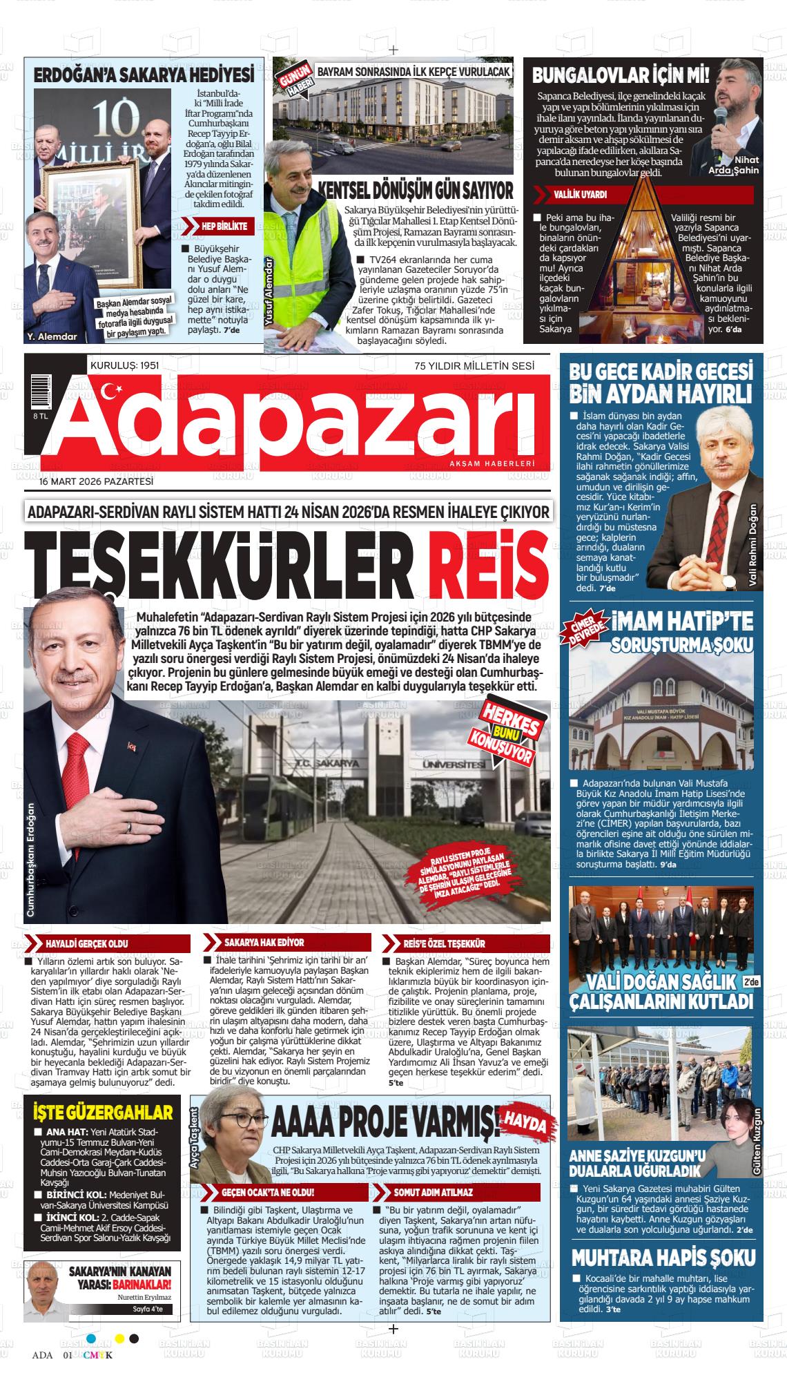 Sakarya Adapazariaksamhaberleri 16.03.2026