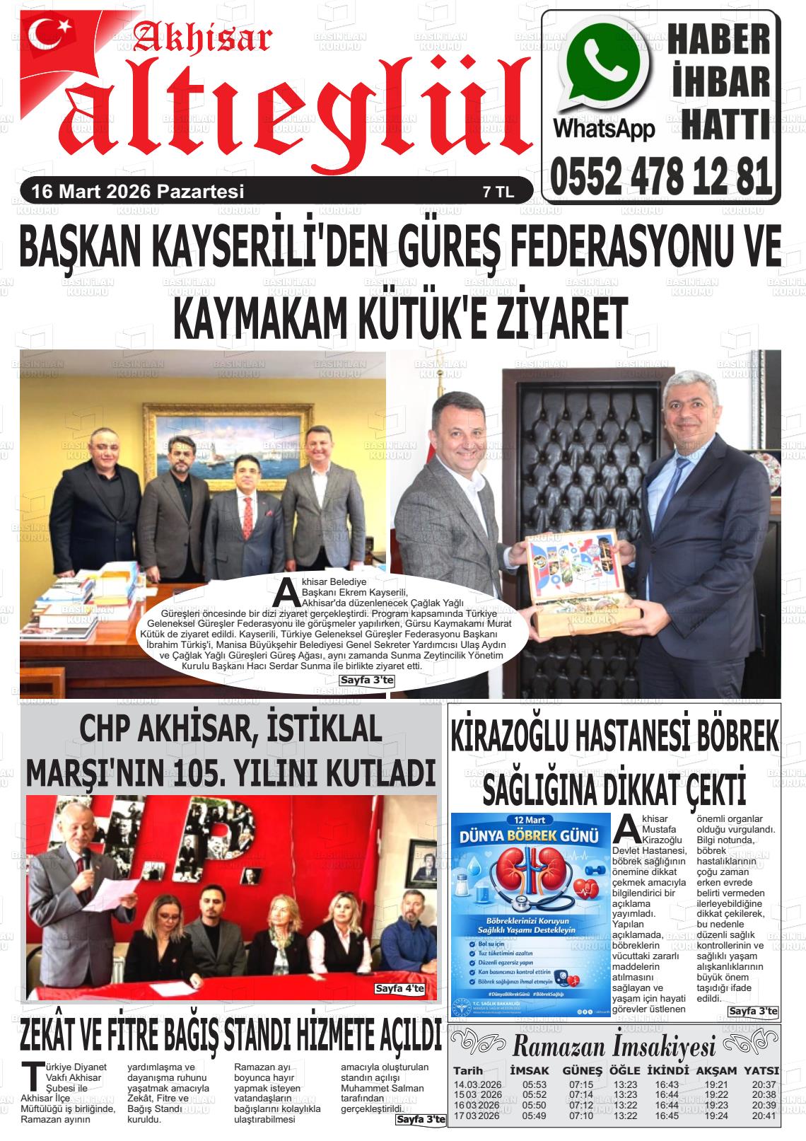 Manisa Akhisargundem 16.03.2026