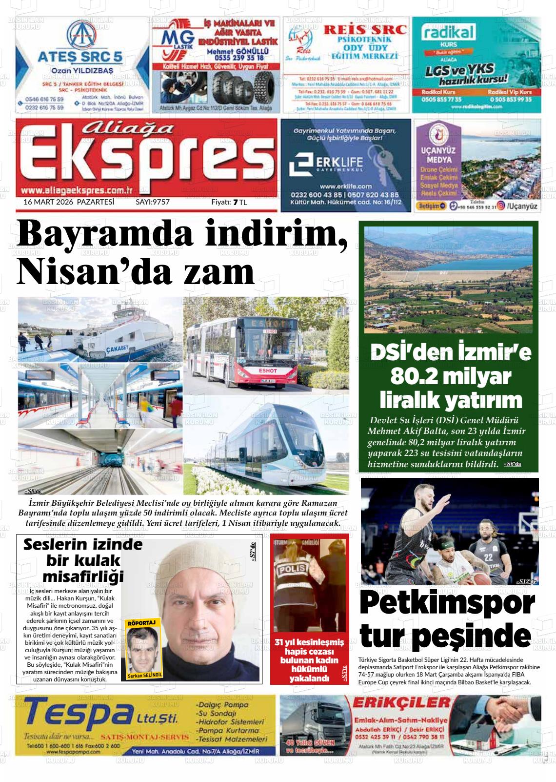 Izmir Aliagaekspres 16.03.2026