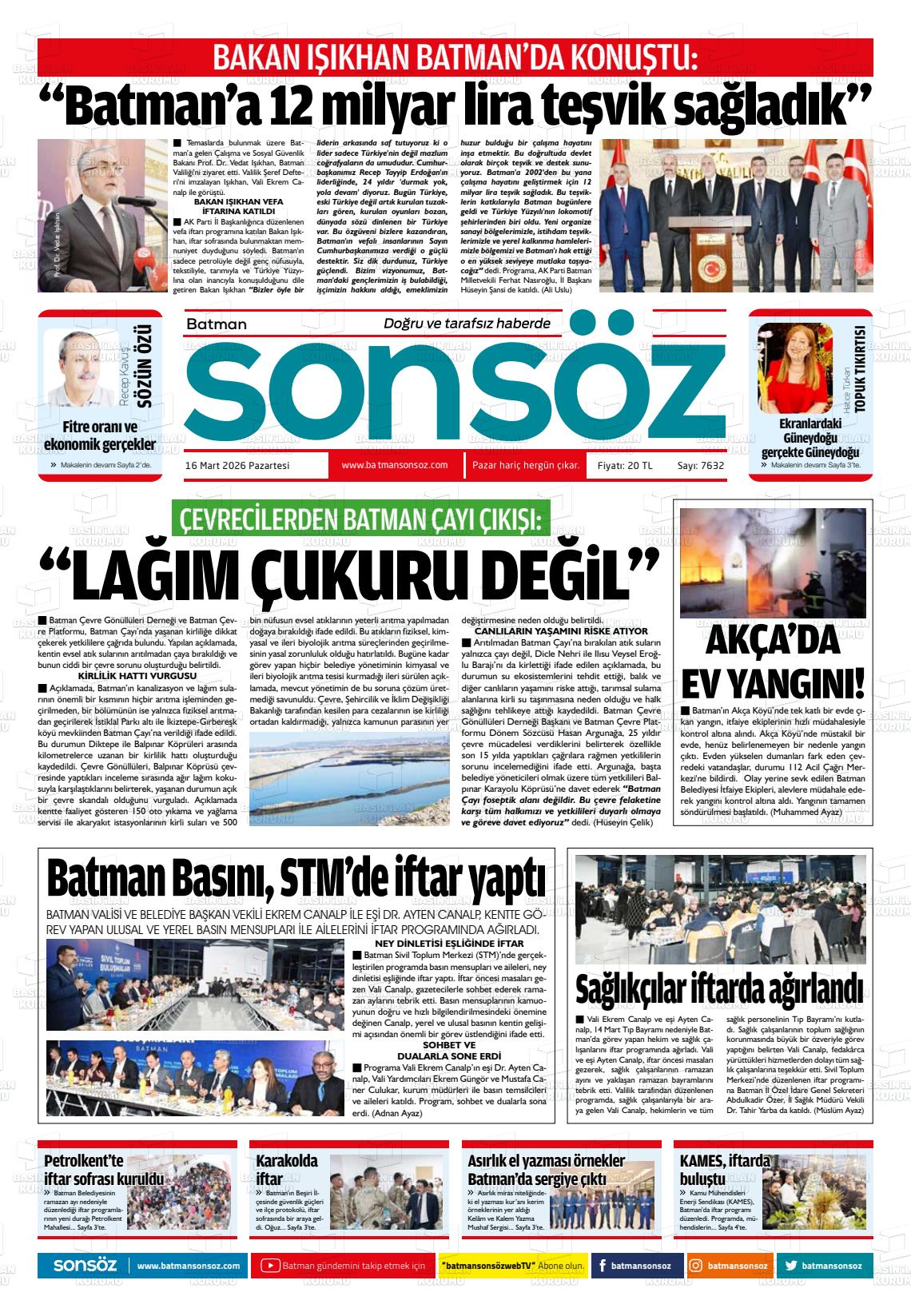 Batman Sonsoz 16.03.2026