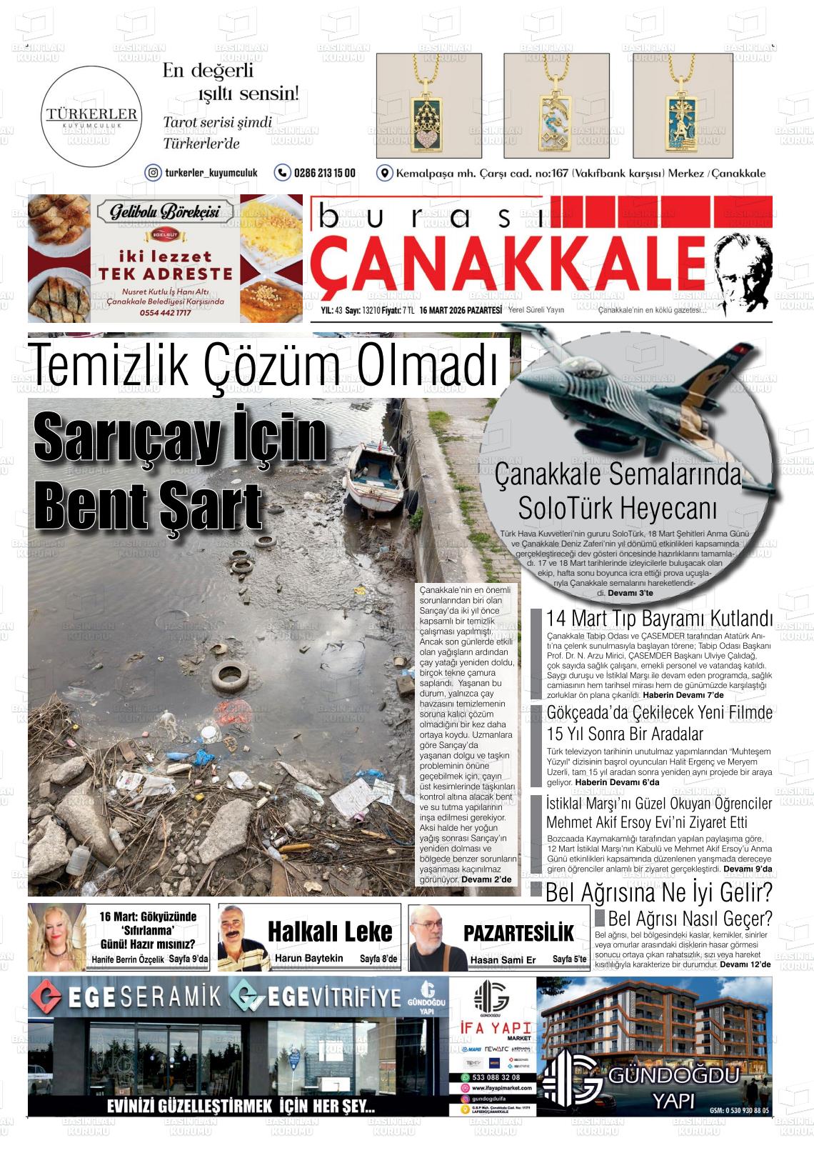 Canakkale Burasi 16.03.2026