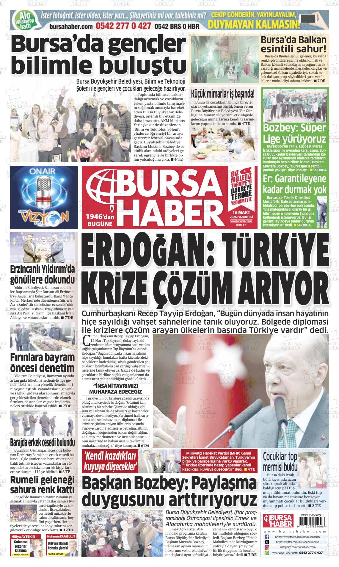 Bursa Haber 16.03.2026