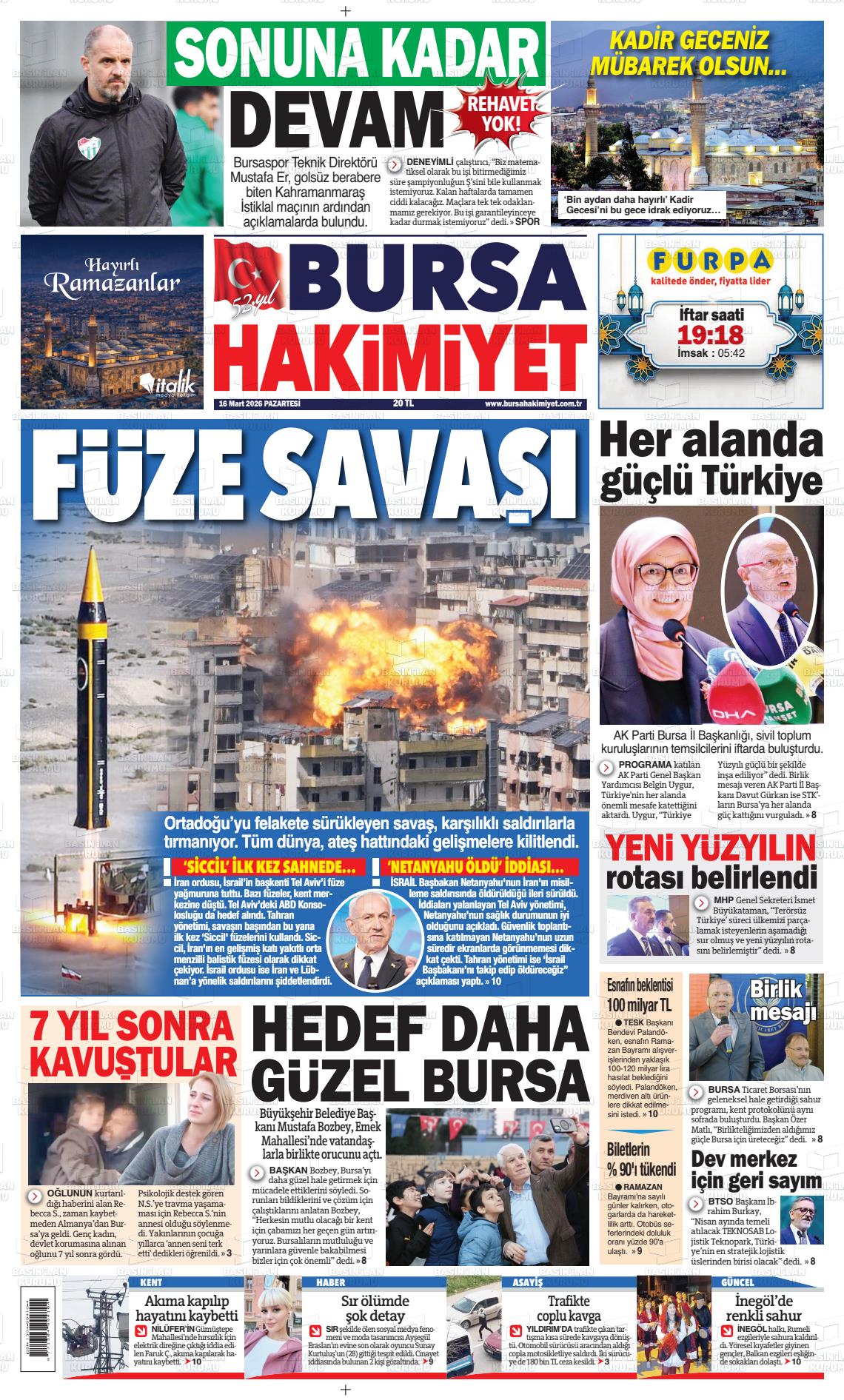 Bursa Hakimiyet 16.03.2026