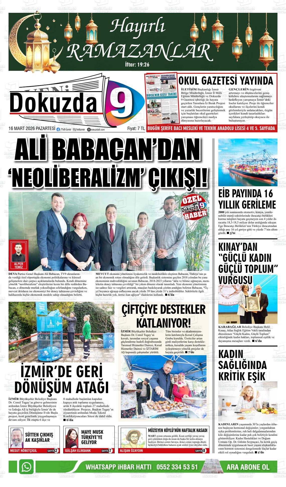 Izmir Buyuktorbali 16.03.2026