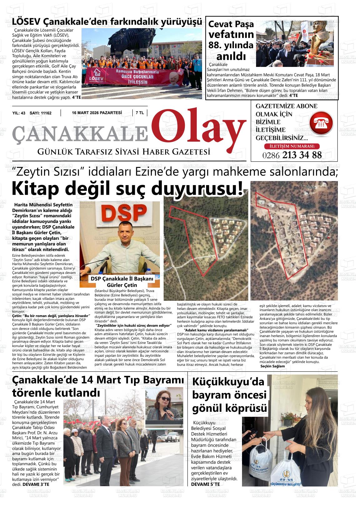 Canakkale Olay 16.03.2026