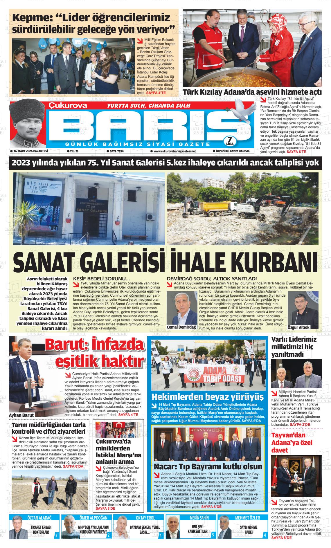 Adana Cukurovabaris 16.03.2026