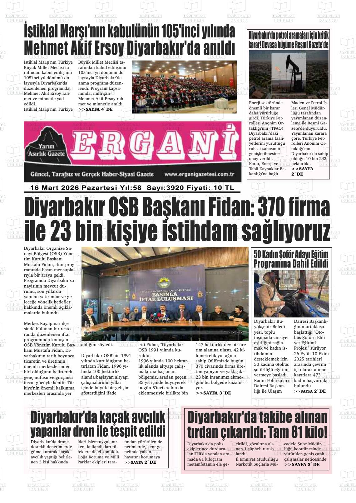 Diyarbakir Ergani 16.03.2026