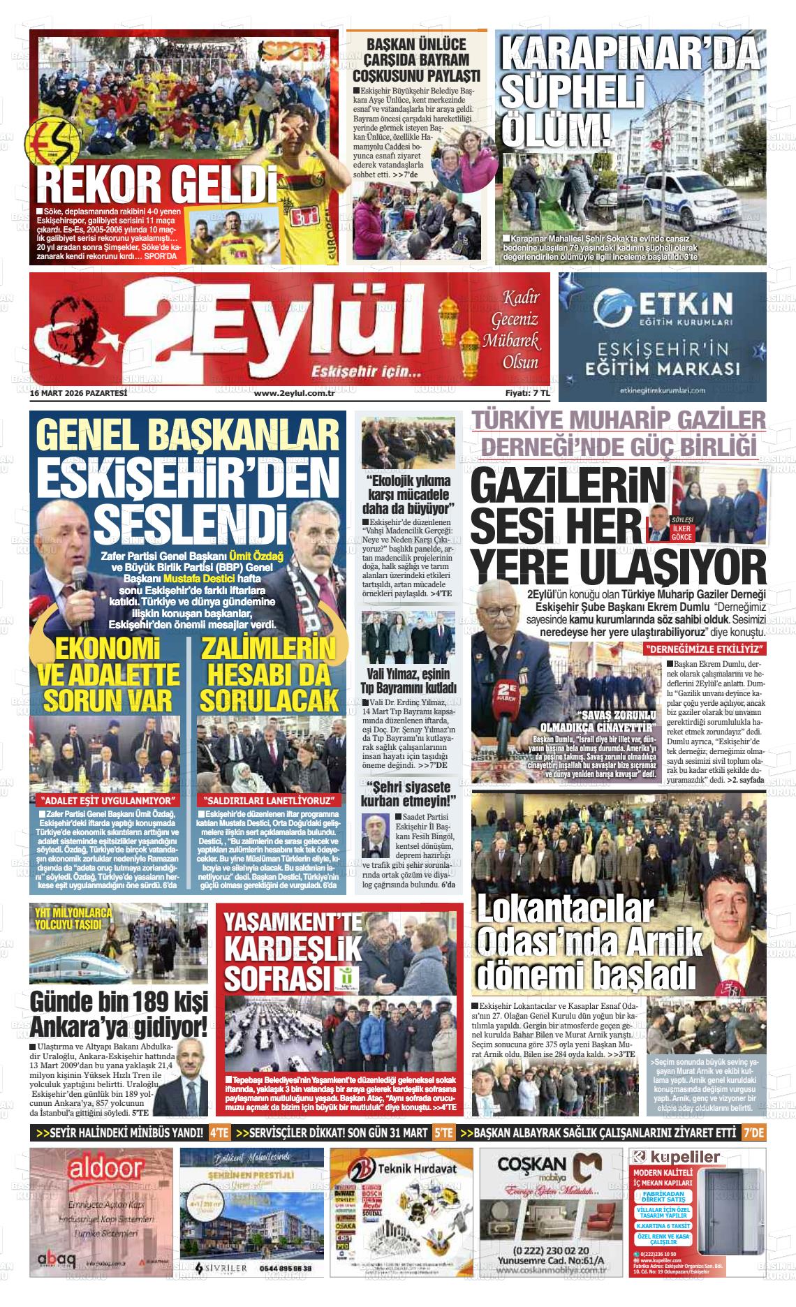 Eskisehir 2 Eylul 16.03.2026