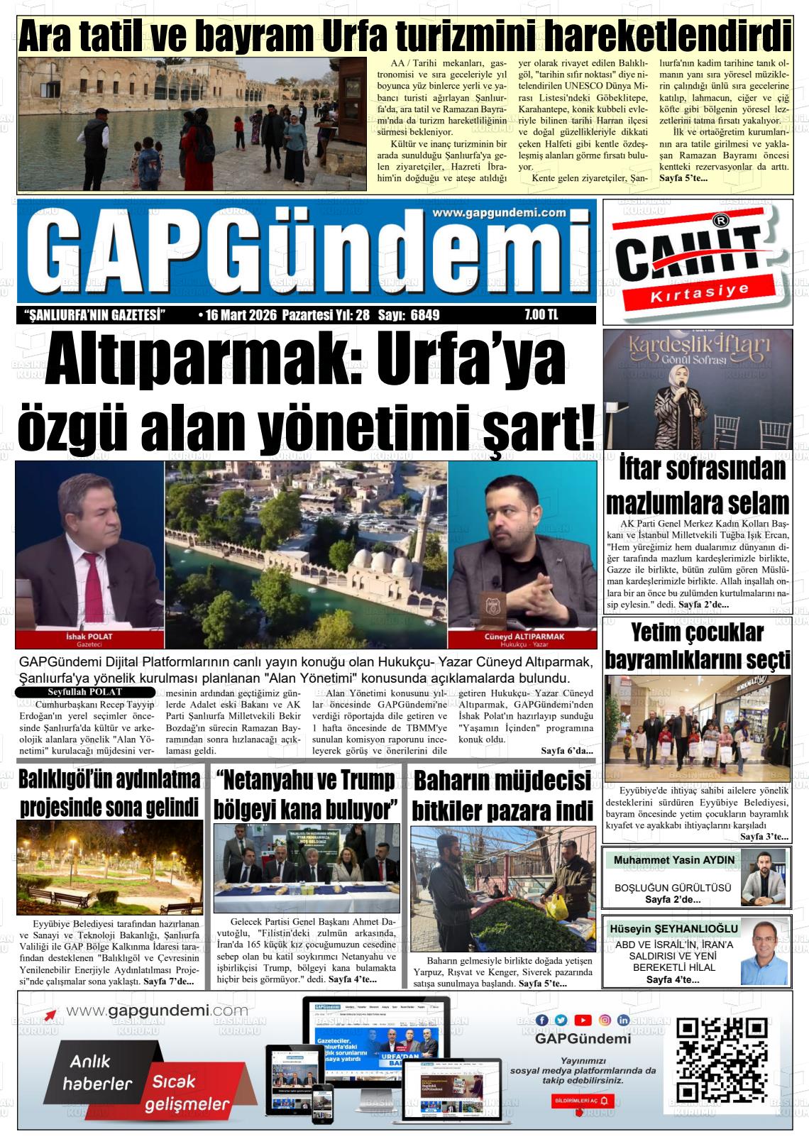 Sanliurfa Gapgundemi 16.03.2026