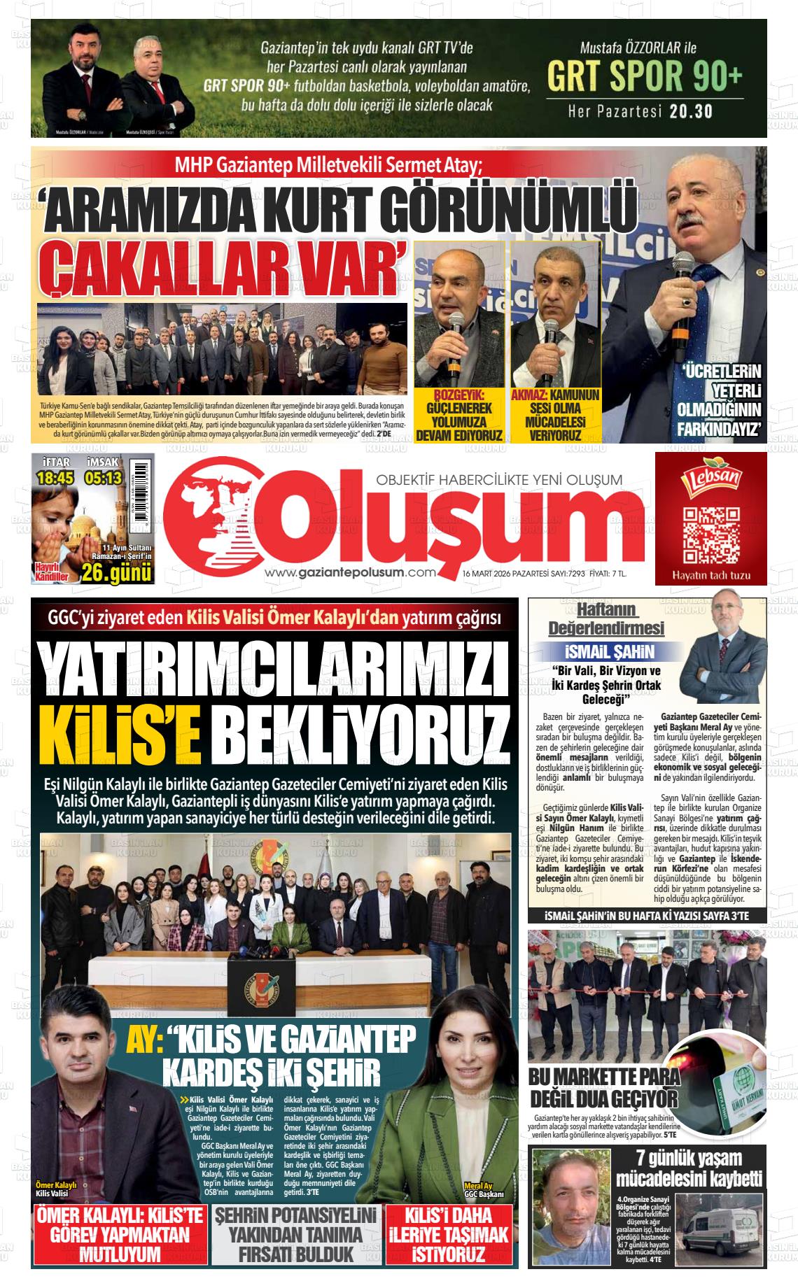 Gaziantep Olusum 16.03.2026