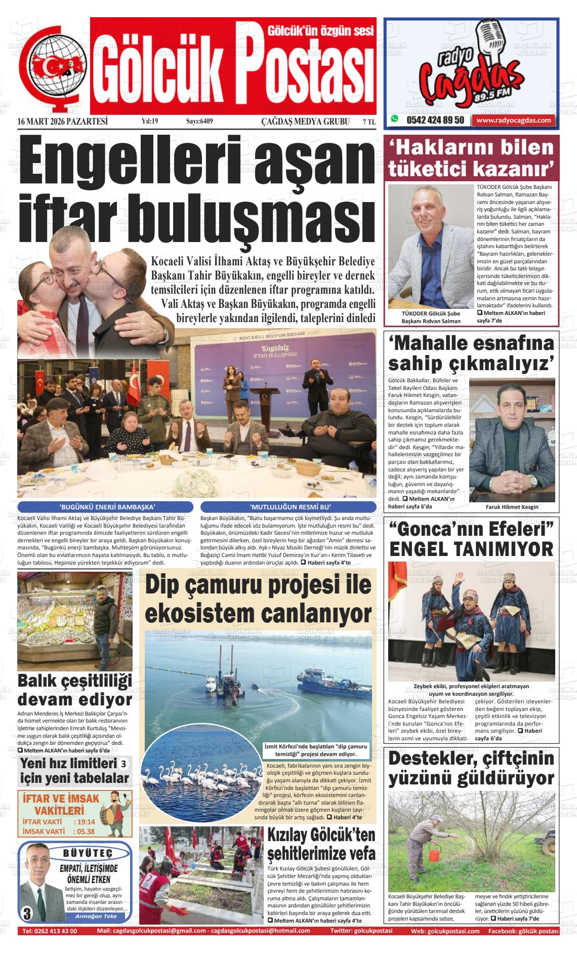 Kocaeli Golcukpostasi 16.03.2026