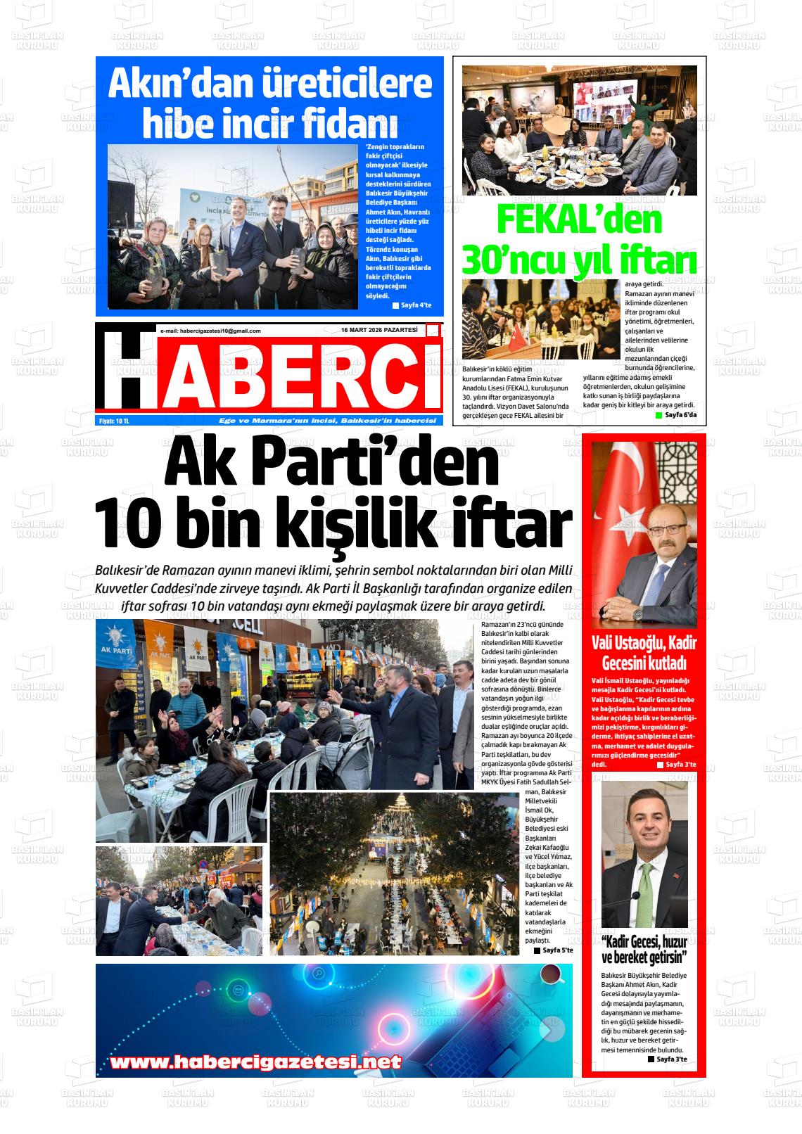 Mersin Haberci 16.03.2026