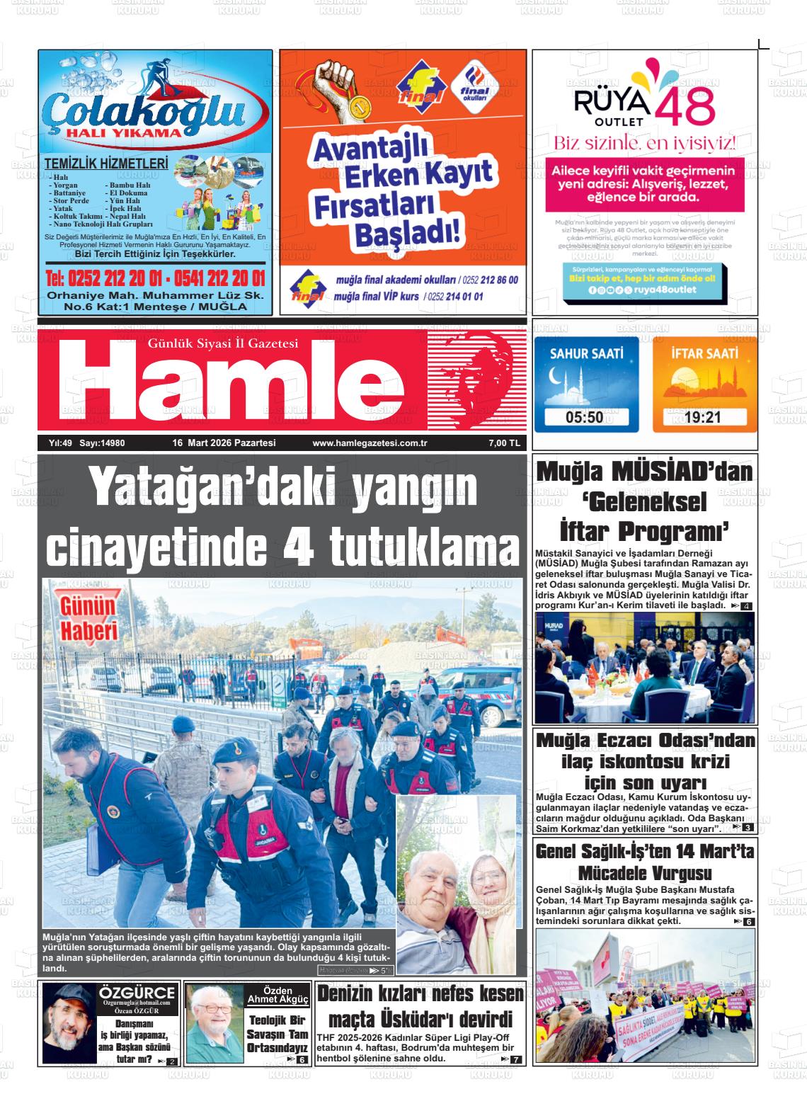 Mugla Hamle 16.03.2026