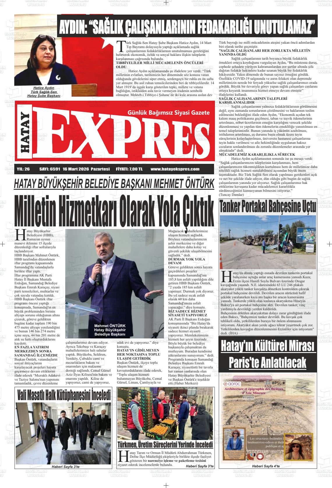 Hatay Expres 16.03.2026