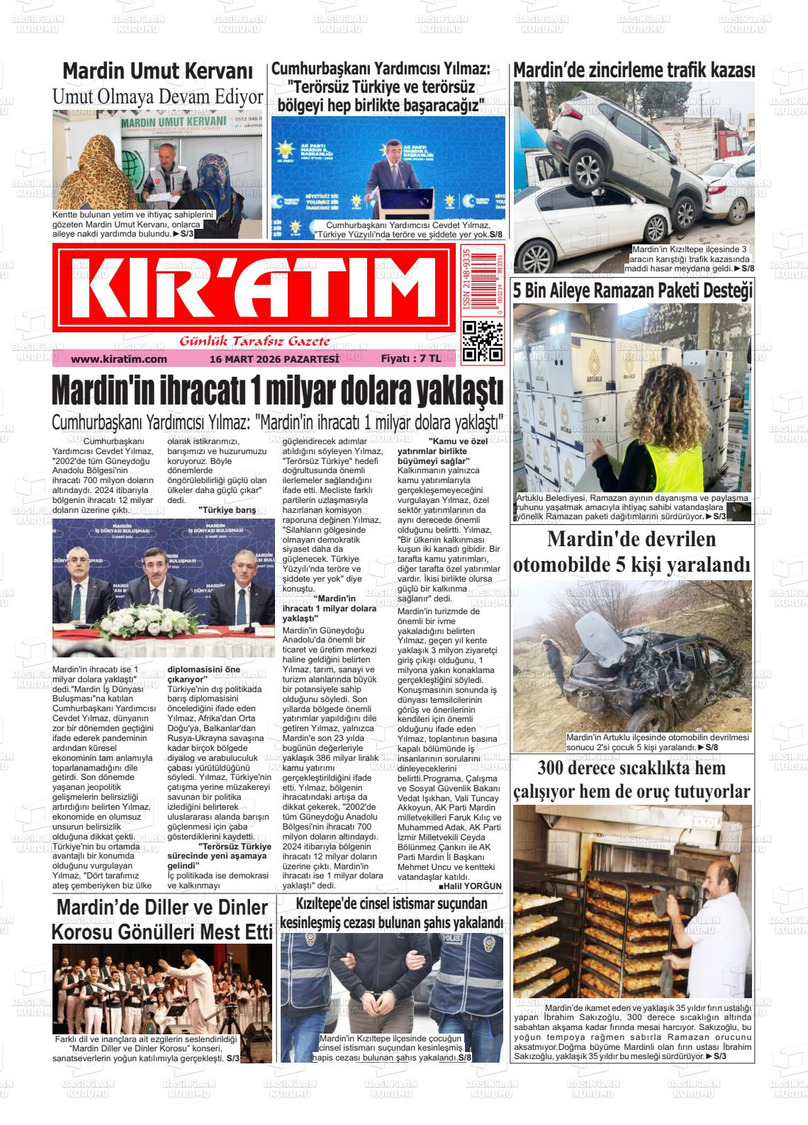 Mardin Kiratim 16.03.2026