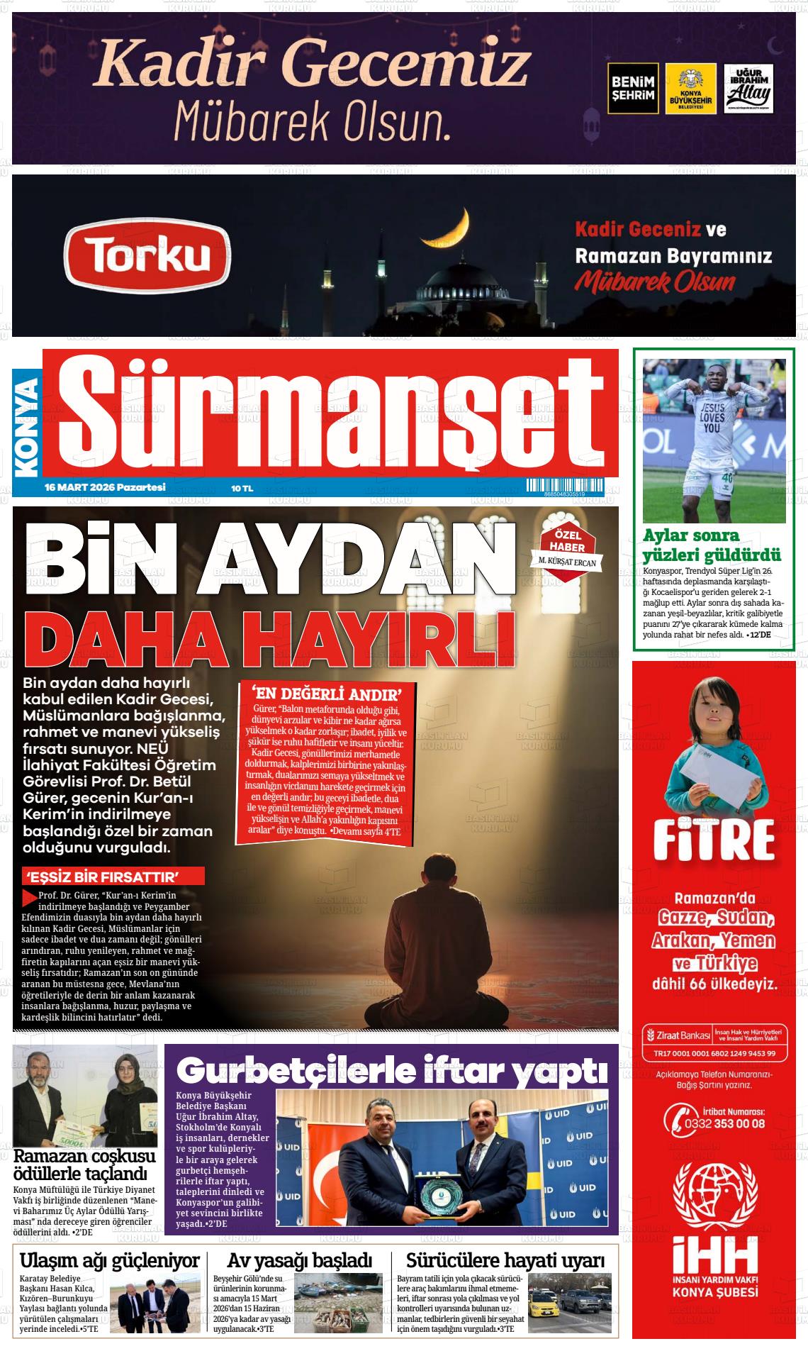 Konya Ninsesi 16.03.2026