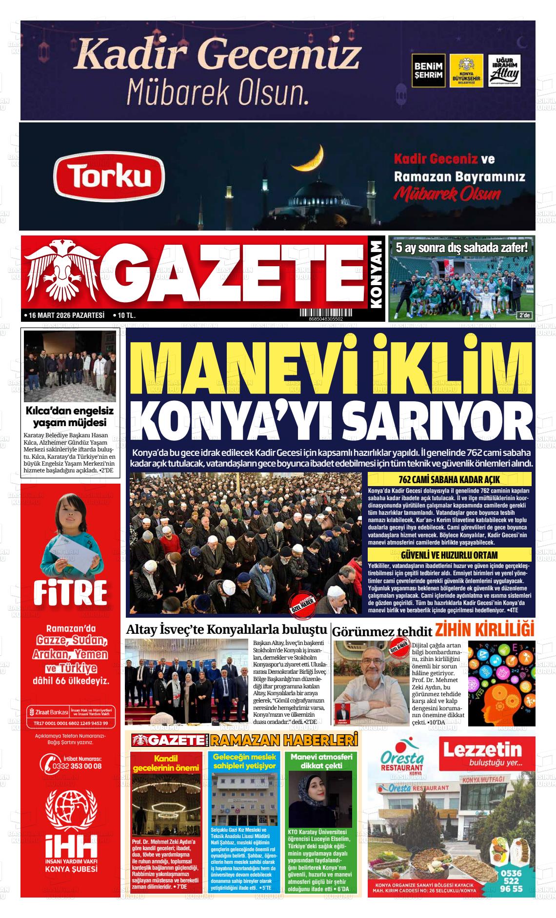 Konya Yenigun 16.03.2026