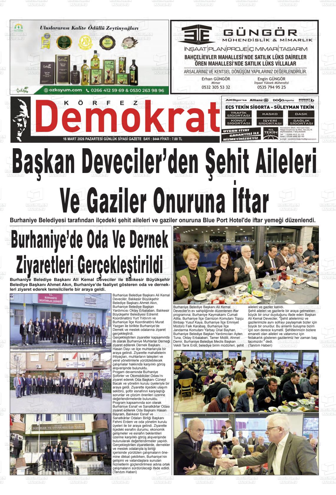 Balikesir Korfezdemokrat 16.03.2026