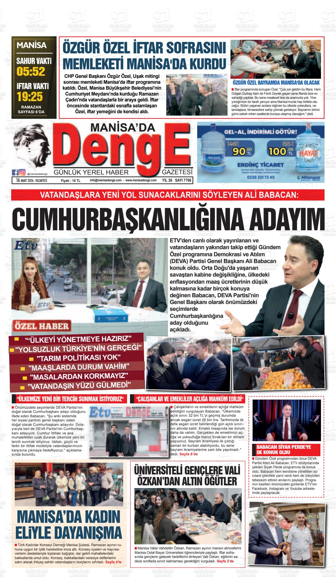 Manisa Dadenge 16.03.2026