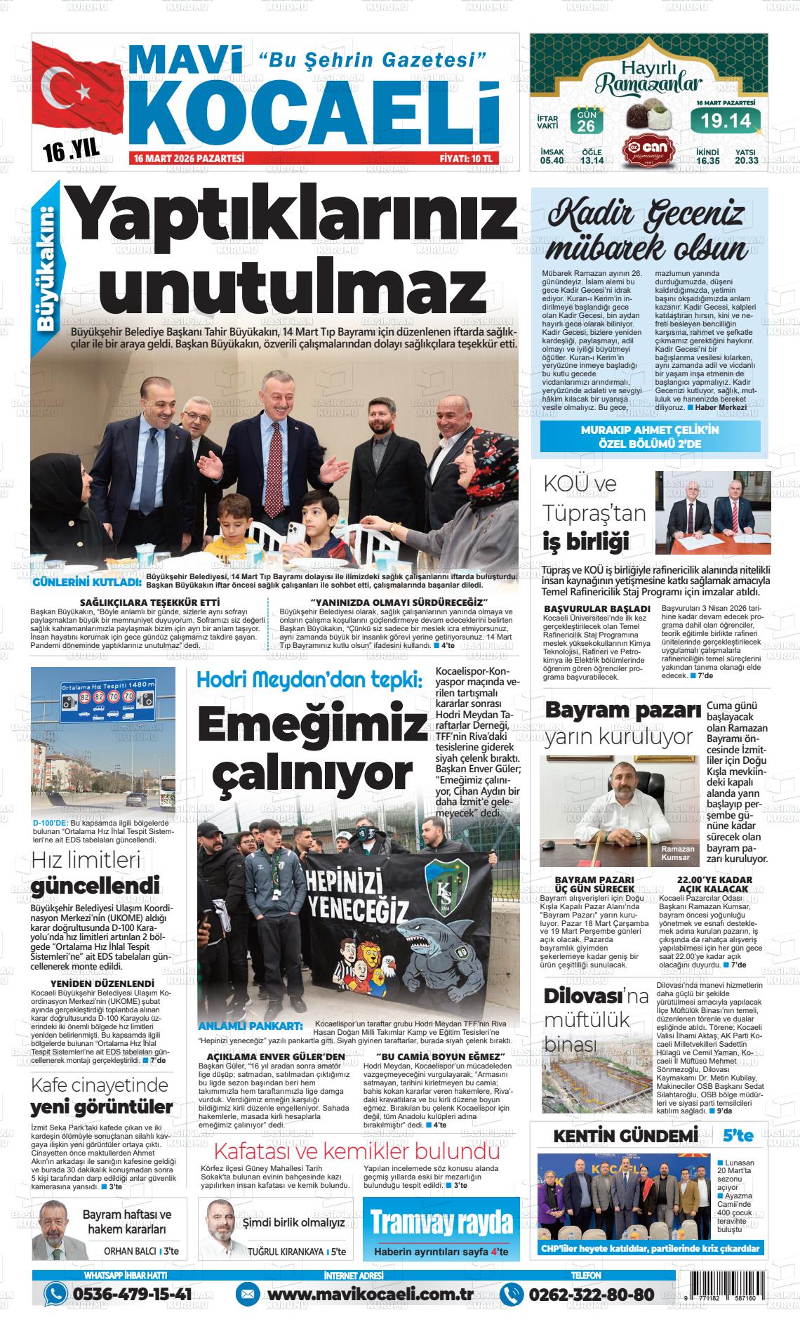 Kocaeli Mavi 16.03.2026