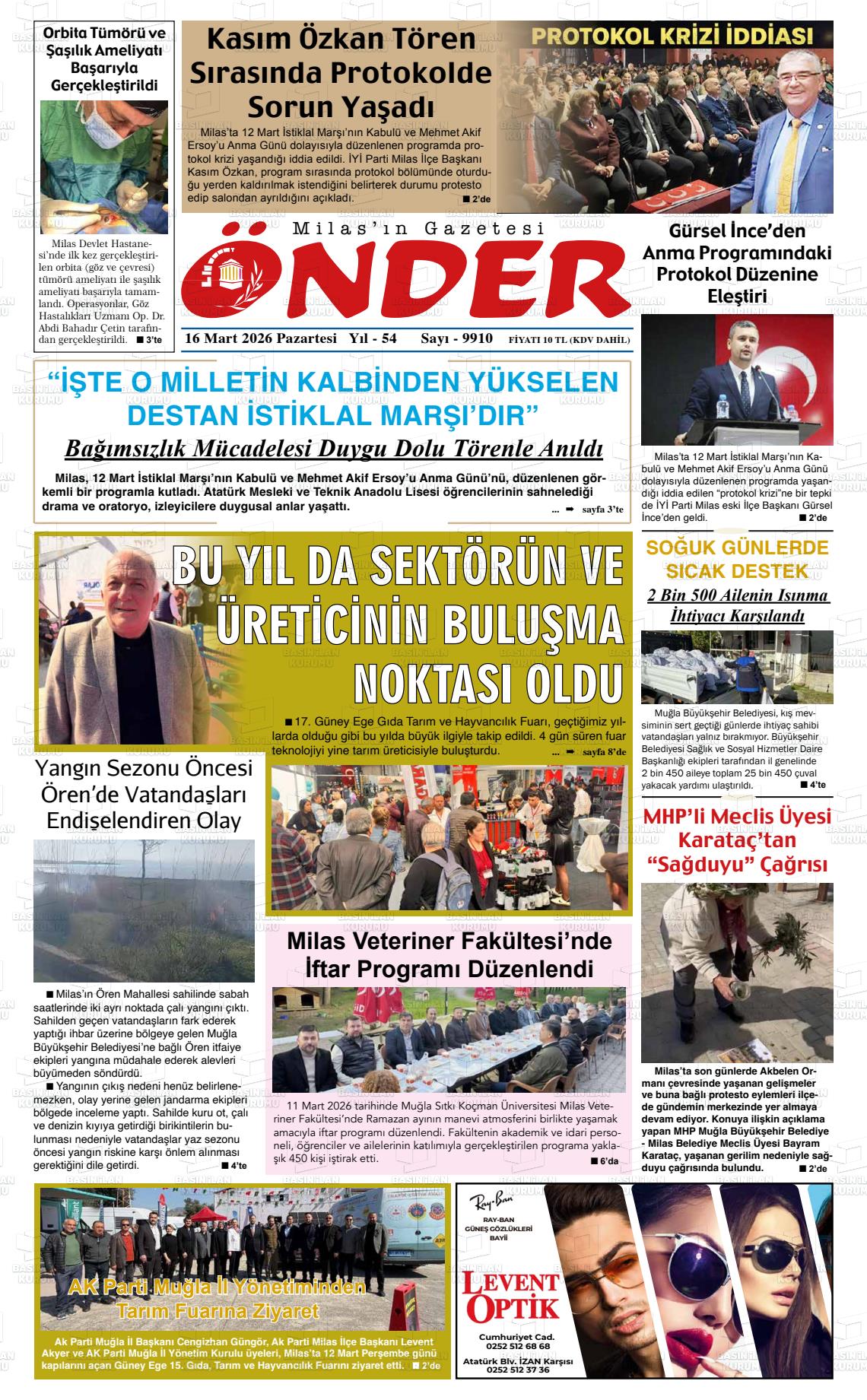 Mugla Onder 16.03.2026