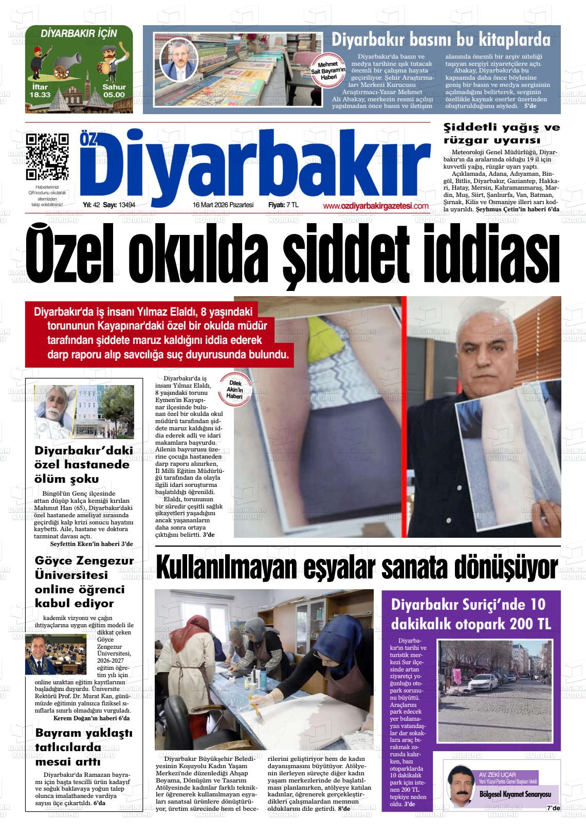 Diyarbakir Oz 16.03.2026