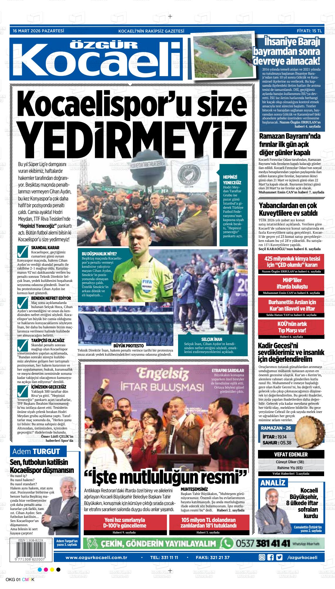 Kocaeli Ozgur 16.03.2026