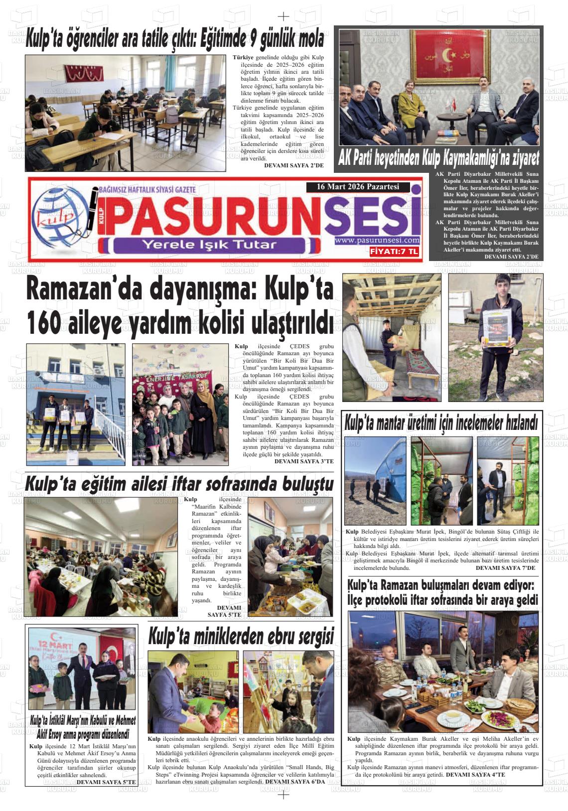 Diyarbakir Pasurunsesi 16.03.2026