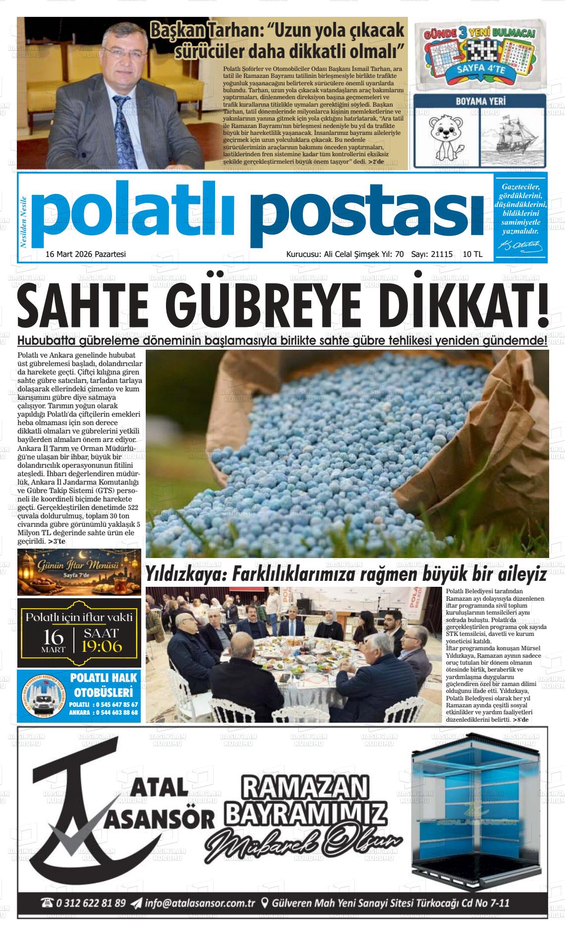 Ankara Polatlipostasi 16.03.2026