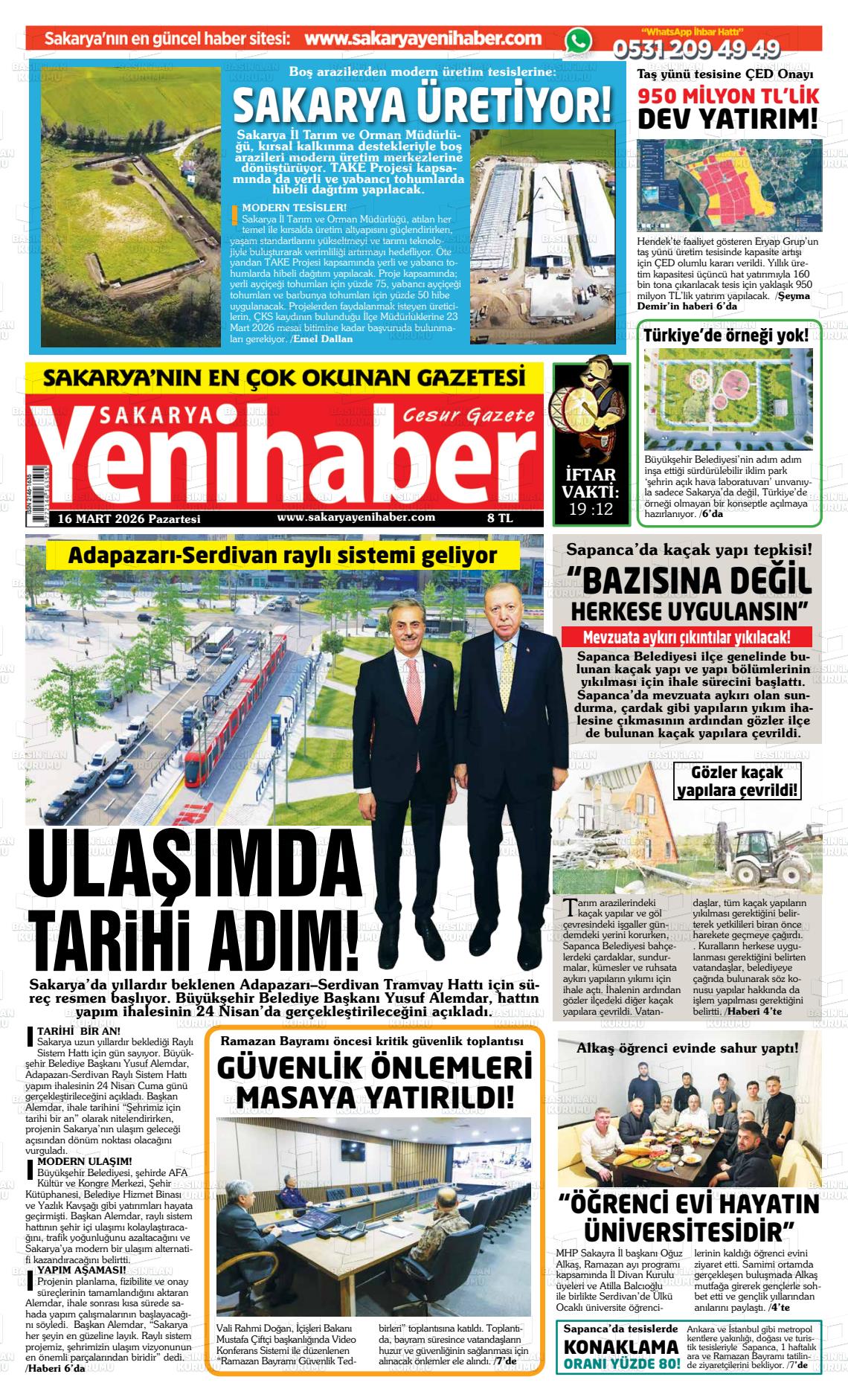 Sakarya Yenihaber 16.03.2026