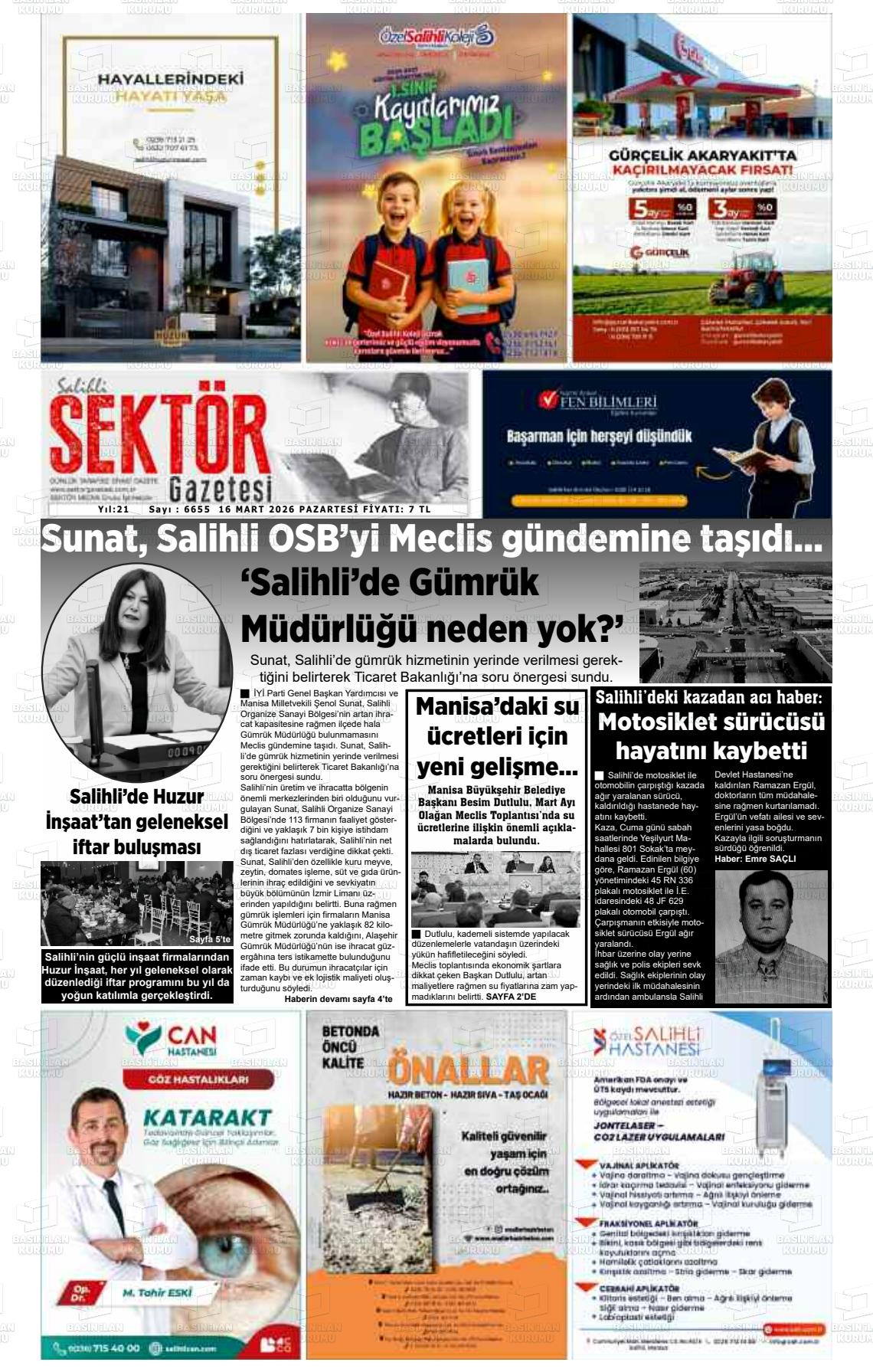 Manisa Salihlisektor 16.03.2026