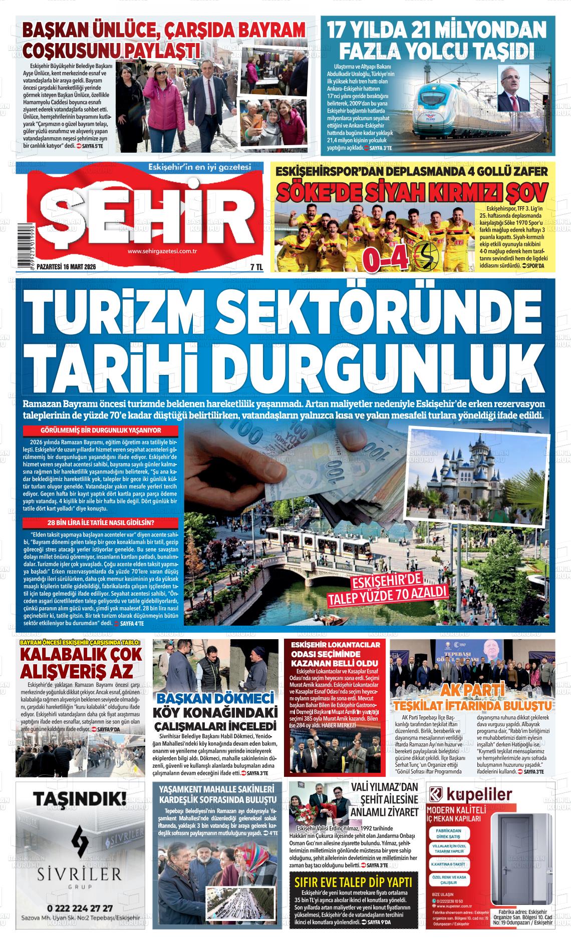 Eskisehir Sehir 16.03.2026