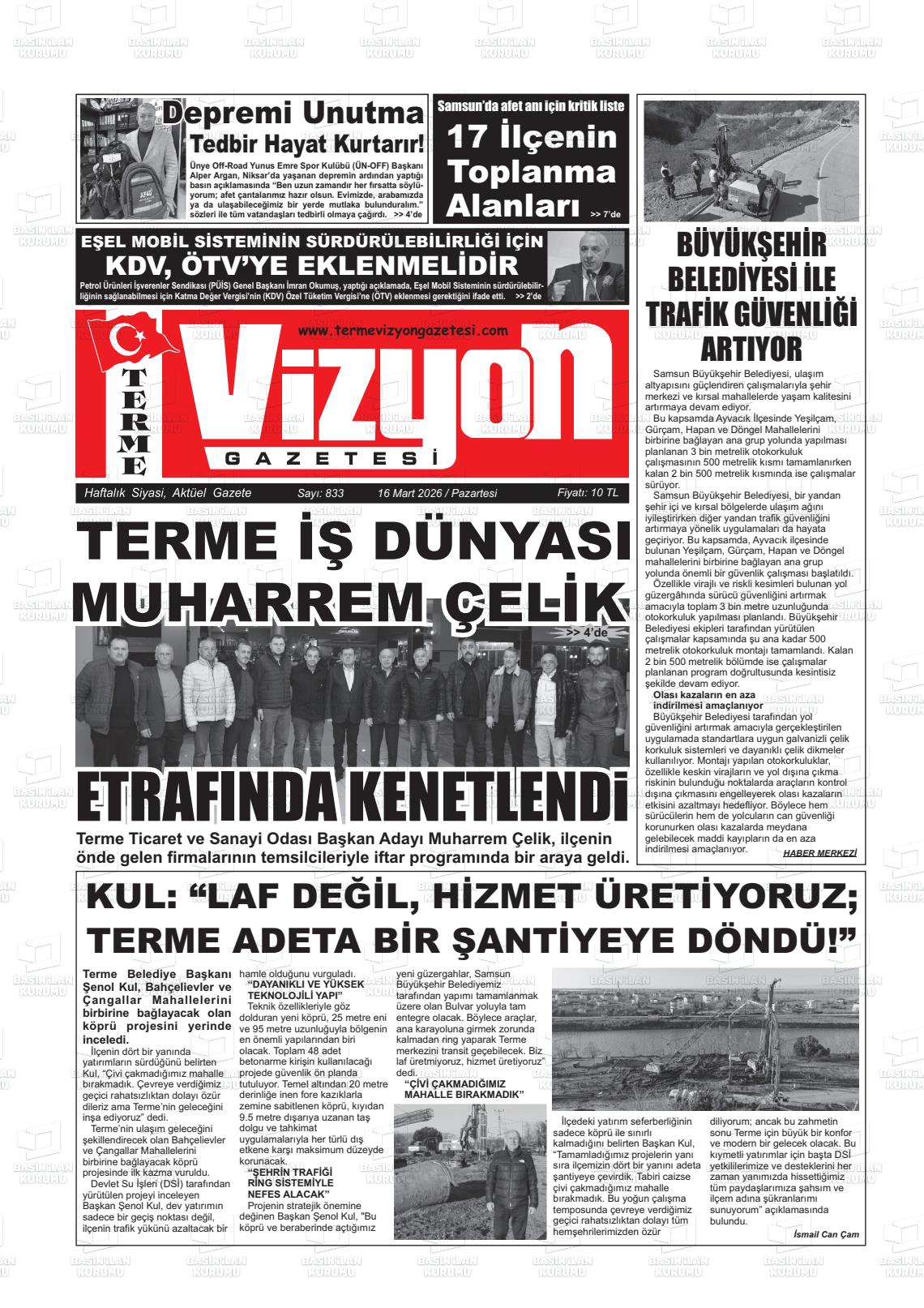 Samsun Vizyonterme 16.03.2026