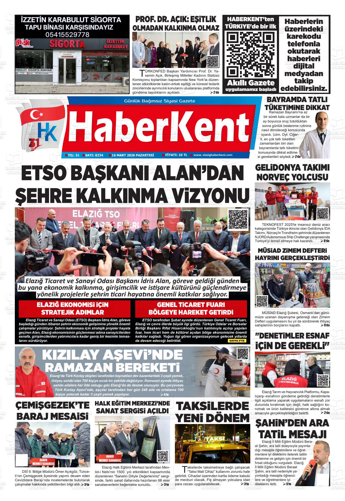 Elazig Yenicag 16.03.2026