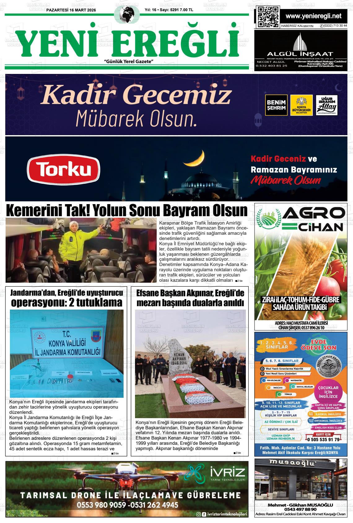 Konya Yenieregli 16.03.2026