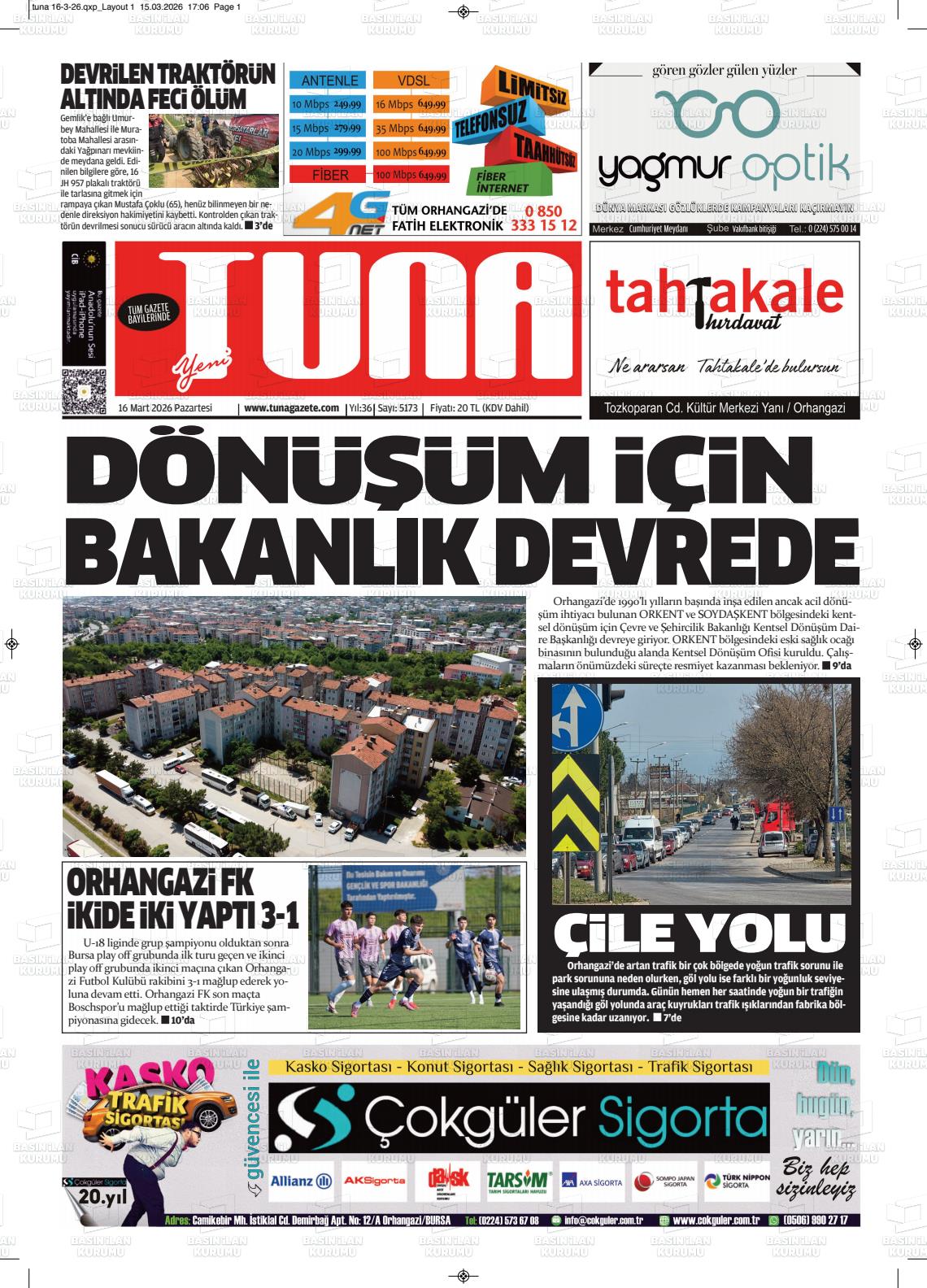 Izmir Yenigun 16.03.2026