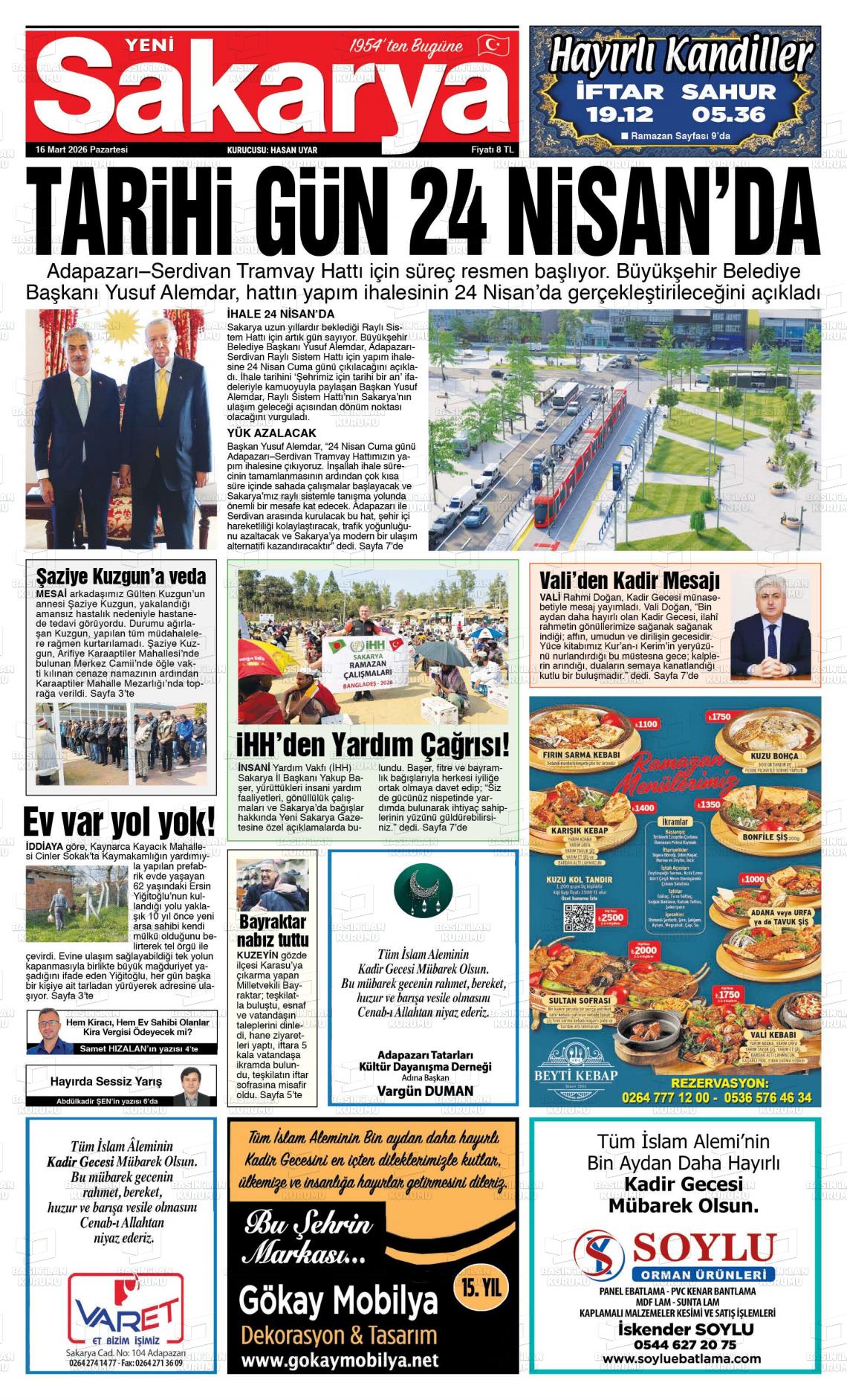 Sakarya Yeni 16.03.2026